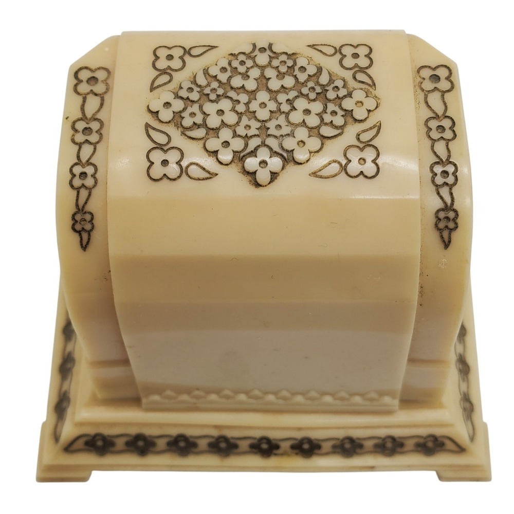 Warner Double Ring Box Celluloid Art Deco Keepsake Jewelry Wedding Presentation